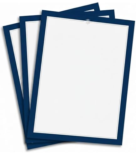 Amazon.com : Great Papers! Navy Border Letterhead, 8.5